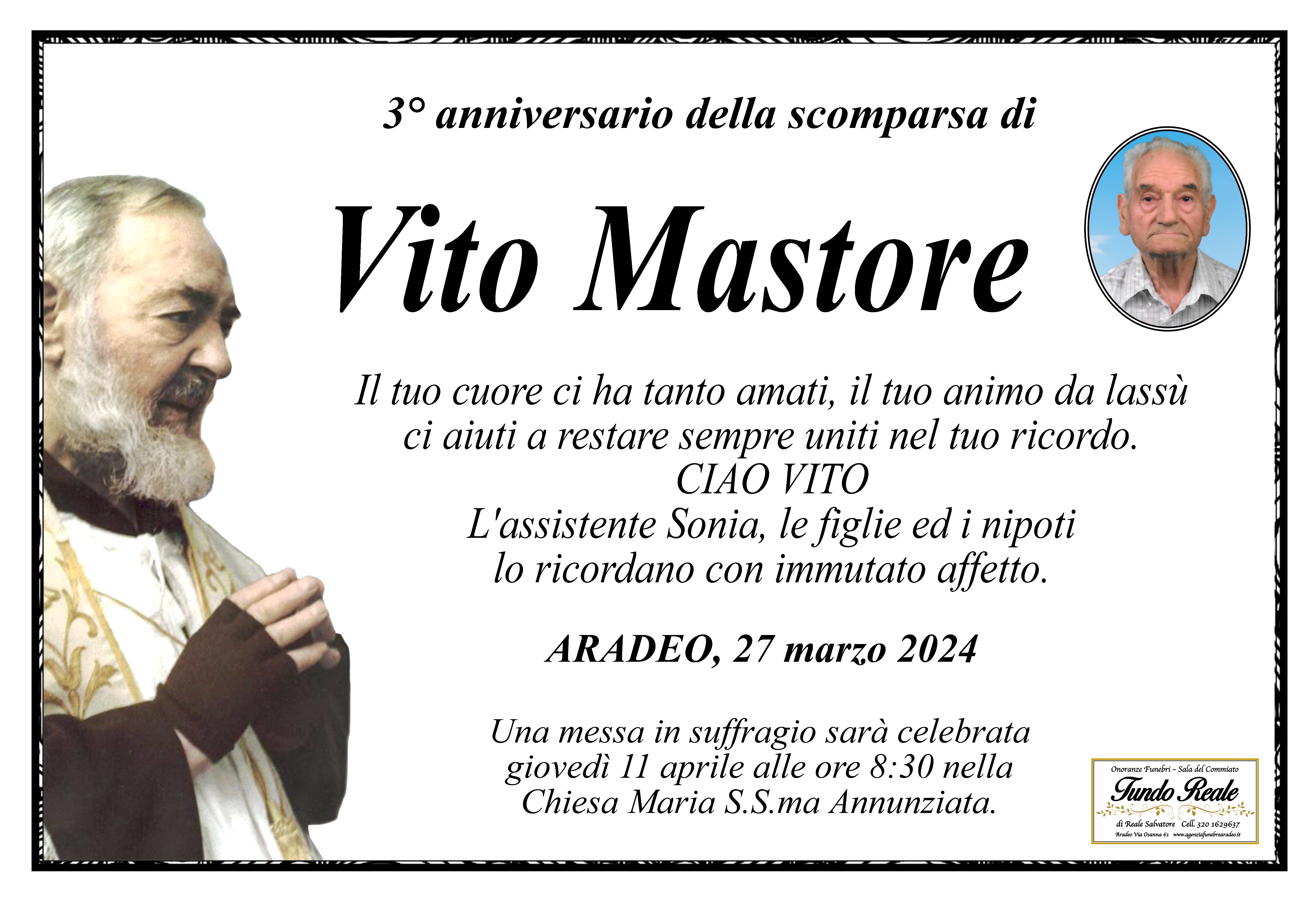 3° anniversario Mastore Vito